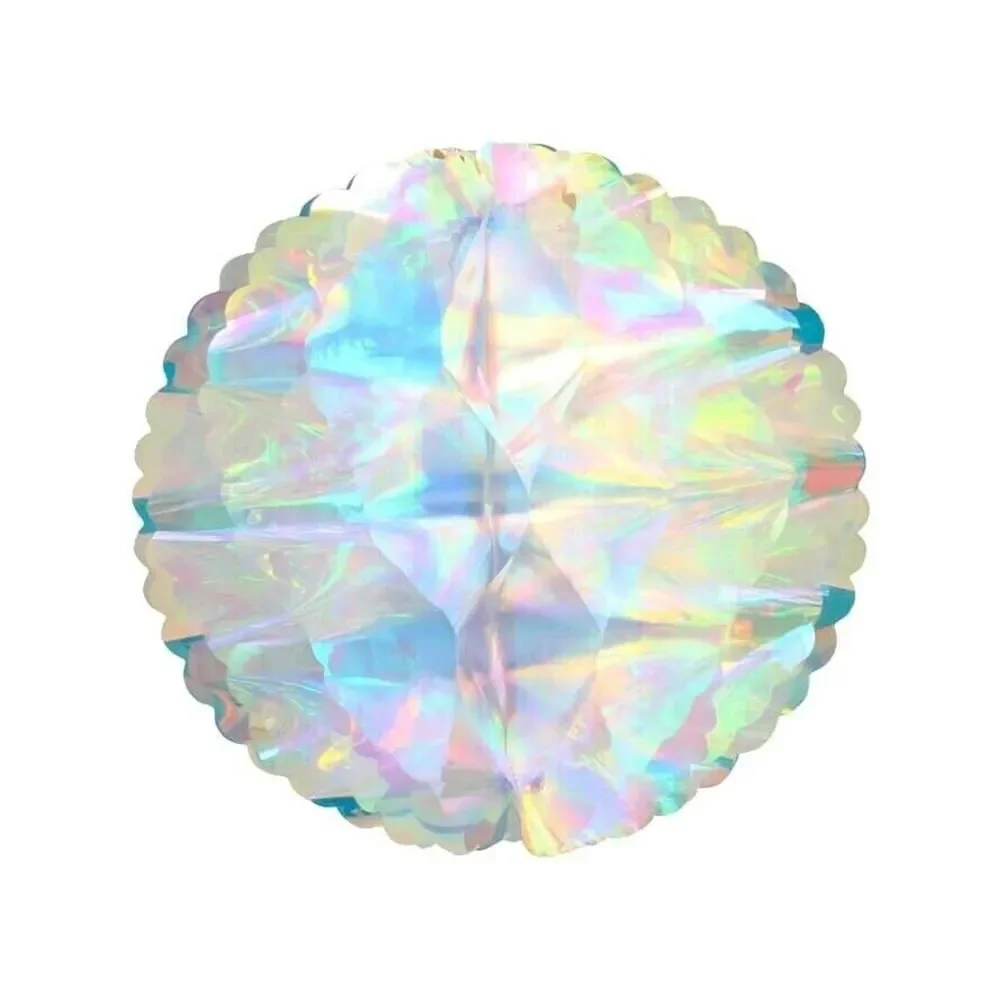 Set of 4 Iridescent Ball Hanging Ornament Party Bridal Wedding Birthday Décor
